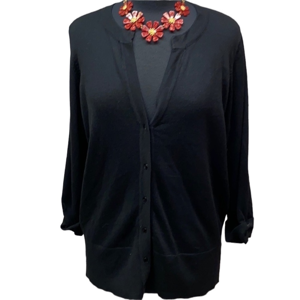 Cyrus Woman Black Cardigan Sweater